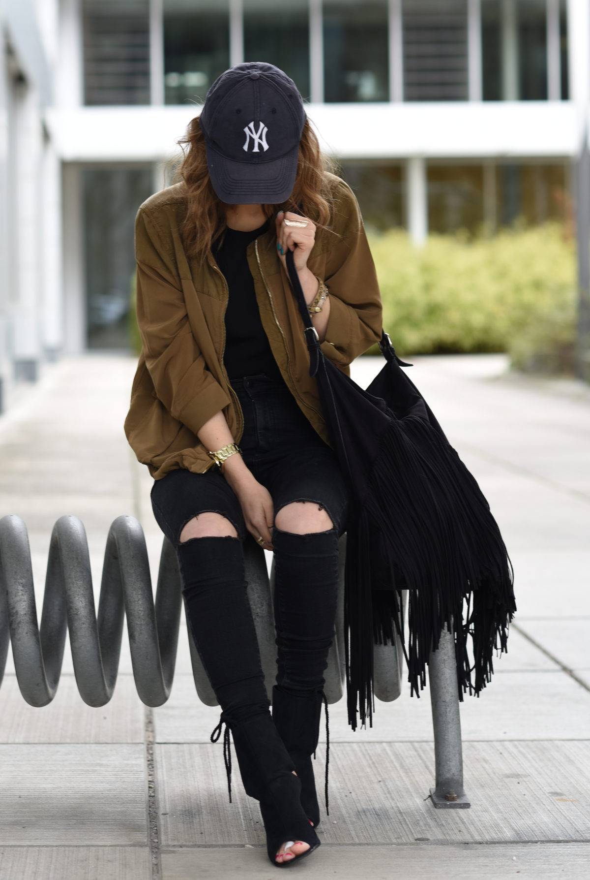High Waisted Ripped Jeans